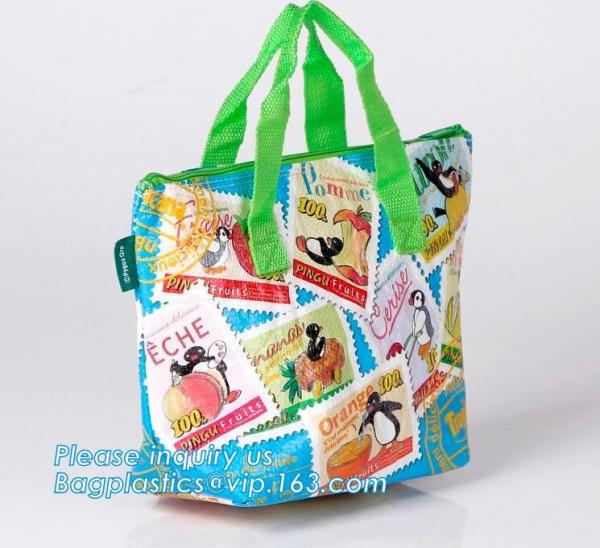 Insulation Large meal package Clear lunch Cooler Bag cold storage take-away bag ice pack 600D material cooler bag BAGEAS