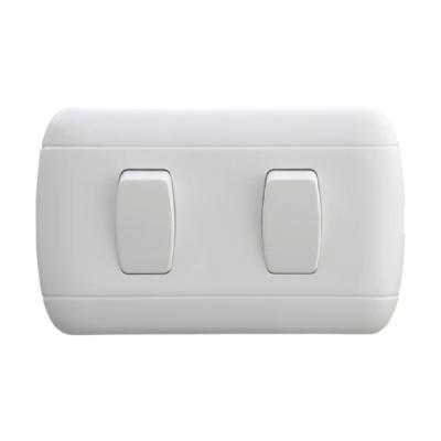 Custom 2 Gang 2 Way Light Switch , High Grade Two Gang Two Way Switch 118 * 75mm