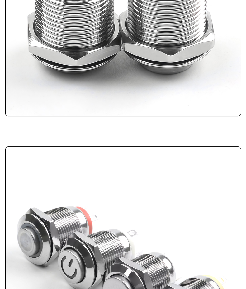 Metal Button Switch IP65 Electronic 12mm Waterproof 3v 6v 12v 24v 220v 1NO Welding Pin Reset Switch