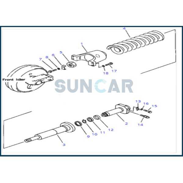 Регулятор следа 208-30-64130KT 208-30-64130KT герметизирует комплект для ремонта для KOMATSU
