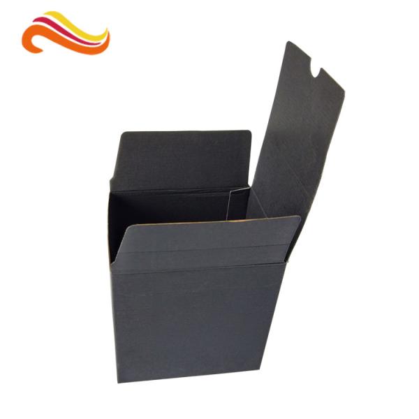 Black Color Cosmetic Packaging Box Single Wall Custom Printed Corrugated Material