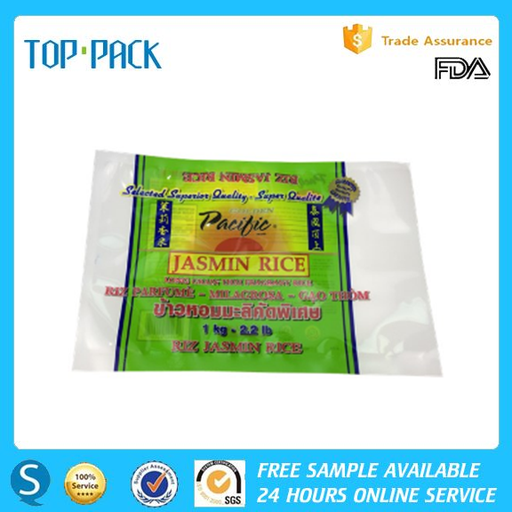 1kg 2kg 5kg custom printed food vacuum plastic nylon packaging bag for rice