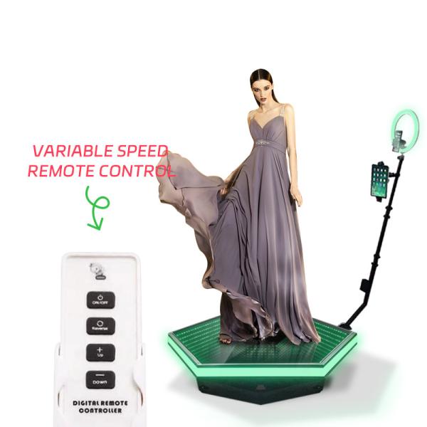 Glass Platform RGB Wireless 360 Photo Booth Selfie Video Machine For Wedding Club