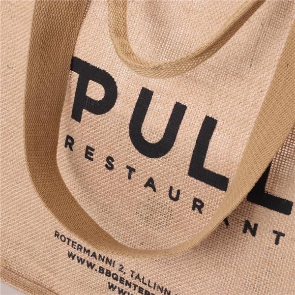Heavy Waterproof Reusable Inner Lamination Jute Tote Bags