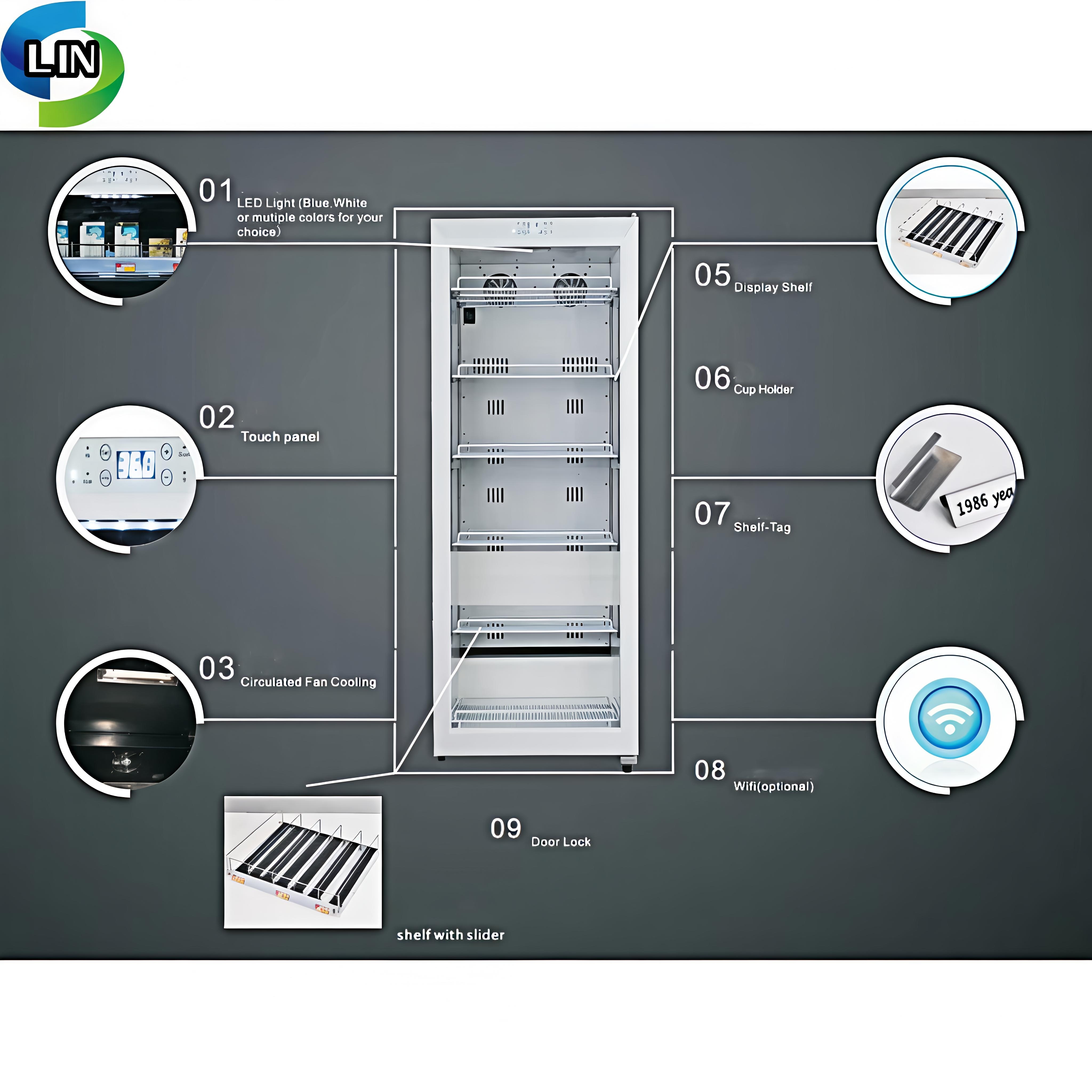 Small CE Certified Medical Refrigerator with Single Temperature Zone and Fan-cooled Compressor