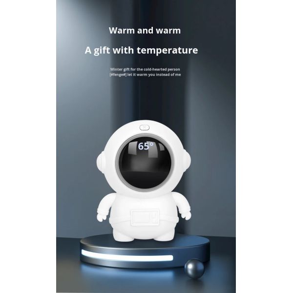 USB Rechargeable Hand Warmer with Digital Display and Overheat Protection for Household Use