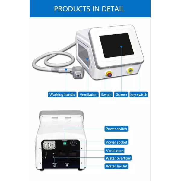 Portable Big spot size 3 wave length 755nm 808nm 1064nm diode laser for Hair Removal beauty device LF-646A