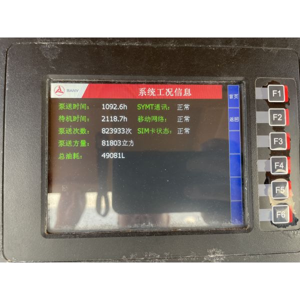 Sany 62M Concrete Pump Truck with 170 m³/h Output and 13.5 MPa Pressure on Volvo Chassis