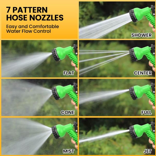 Garden Hose Reel Type Water Hose 25-250FT Expandable Magic Watering with High Pressure