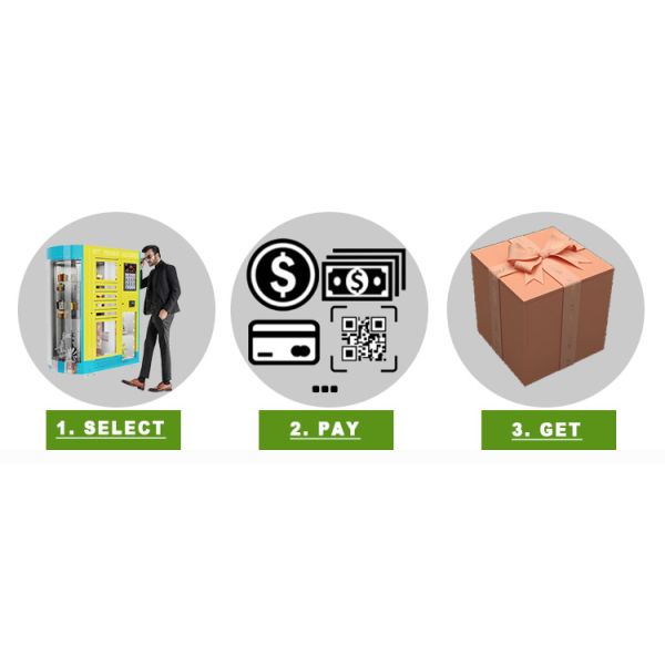 Máquina expendedora de regalos con sistema de pago