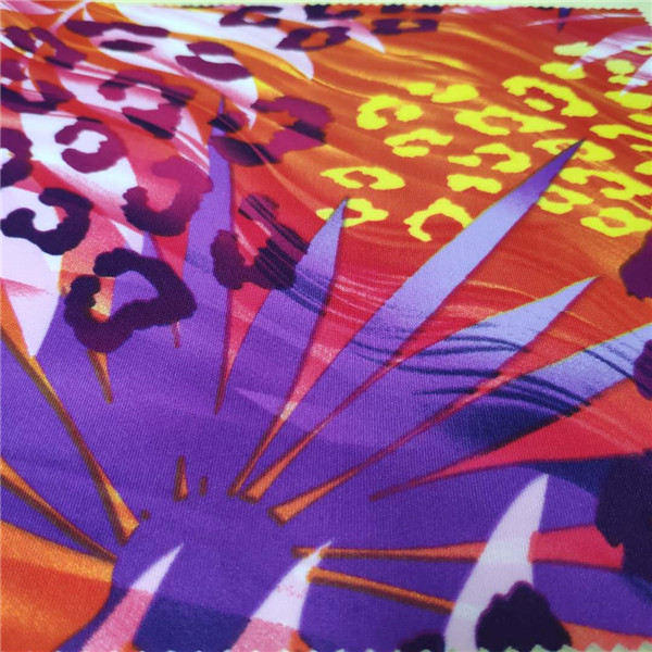 Breathable 310GSM Jersey Knit Fabric , Fitness Tights Patterned Jersey Fabric