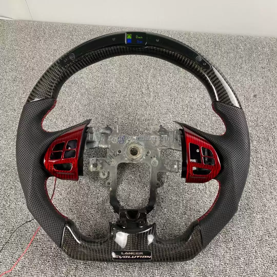 Unleash the Power of Cyberpunk Design with Mitsubishi EVO Carbon Fiber Steering Wheel