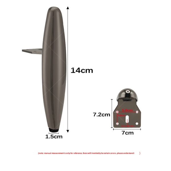 Wanjusheng Modern Iron Metal Furniture Legs 150mm New Style Gold Sofa Bed Coffee Table Bedside Table Legs