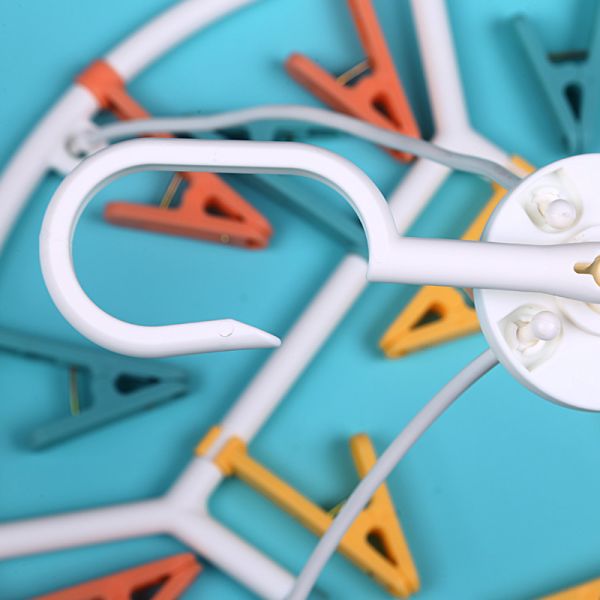 260g Disc Polypropylene Clip And Drip Laundry Hanger 34*34cm