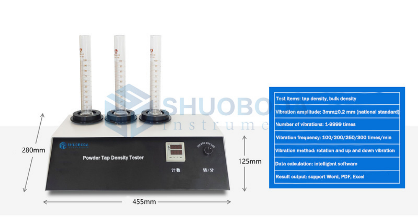 DT-12B Single Cylinder Powder Tap Density Tester Amplitude 3mm