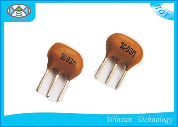 ZTB Series Yellow Ceramic Power Resistor 6.0MHz , 3 Pin Resonator For Wireless Phones