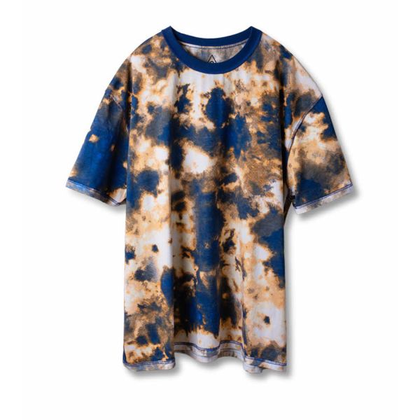 O Neck Acid Wash T Shirt Mens , 100% Cotton Material Mens Tie Dye T Shirt