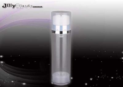 Transparent SAN Plastic Airless Bottle Long Cylindrical With Shoulder Holster