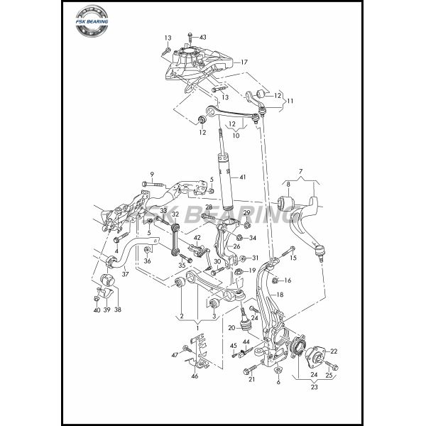 Audi Q5 A4 A5 A6 A7 RS4 Rod de suspension en plastique 8K0411317D