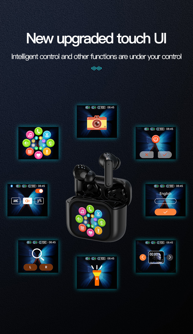 AI Lanuguage Earbuds Translator Two Way Wireless Translation Headphones