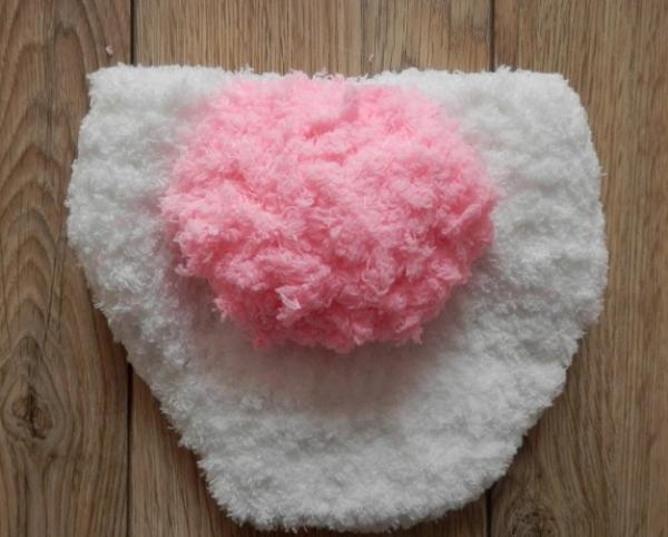 cartoon rabbit handmade baby hat cap Photography Prop Crochet Hats underwear set  costume