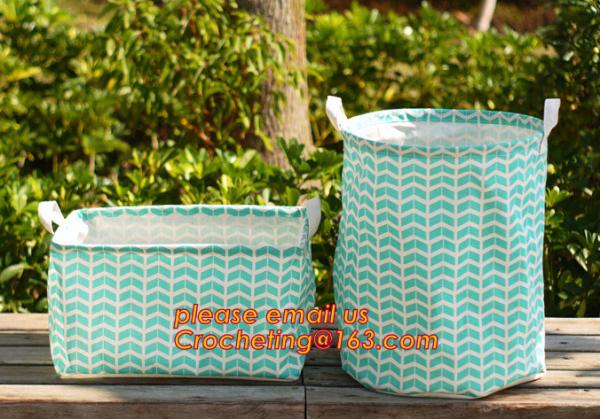dirty clothes storage flower printed canvas folding basket ,laundry basket, Handicrafts clothes hamper/laundry basket