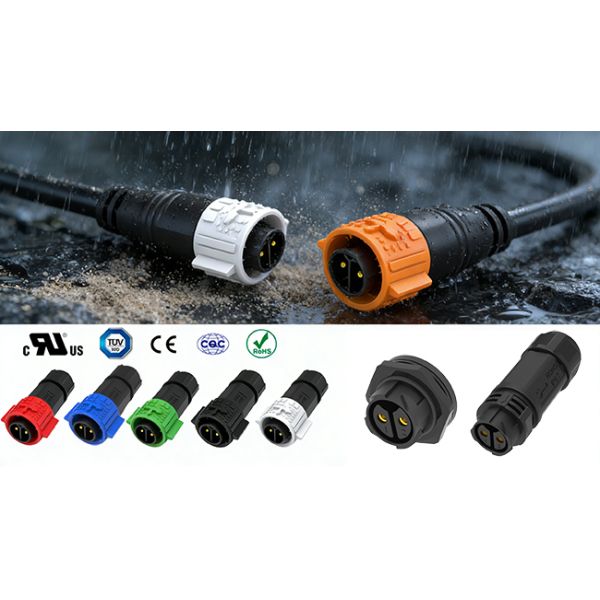 M19 14 Pin Low Voltage LED Connectors ODM Waterproof Push Lock Outdoor Connectors
