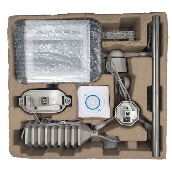 Customized OEM Support Black And Silver Solar Wireless Weather Station With PC Interface