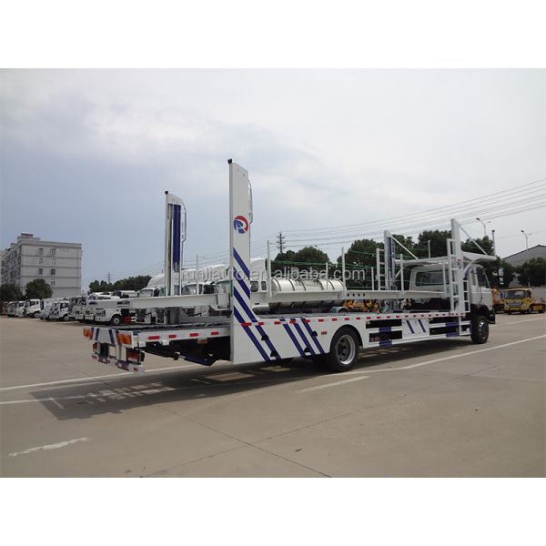 Remolque transportador de vehículos de 6 coches, remolque transportador de coches, elevación hidráulica, doble cubierta, camión de transporte de coches