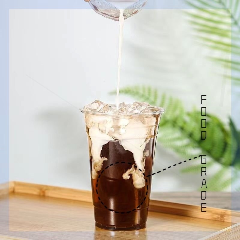 Simple Style Eco-Friendly Custom Printed Clear Plastic Coffee Cup for Initial Payment