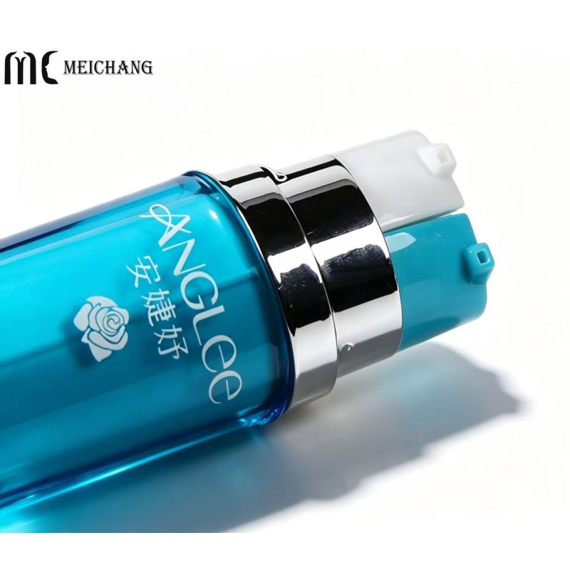 12.5+12.5ml / 15+15ml / 25+25ml Dual Wall Dual Chamber Double Pump Serum Bottle 0.25ml Fixed Dosage for Day & Night Skincare Packaging (Retinol & Vitamin C)(MC-1605)
