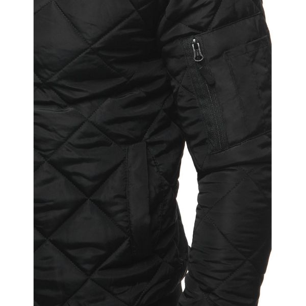 Thicker Quilted Lining Warm Waterproof Winter Jacket For Men V Neck Design