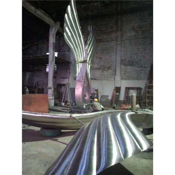 Bronzed Large Outdoor Metal Sculptures Abstract Forged Copper Metal Tree Sculpture