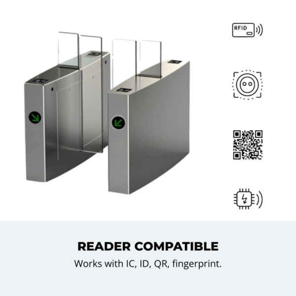 High-Security Anti-Fare Evasion Sliding Barrier Gate with BLDC Motor and Bi-directional Access Control Turnstile