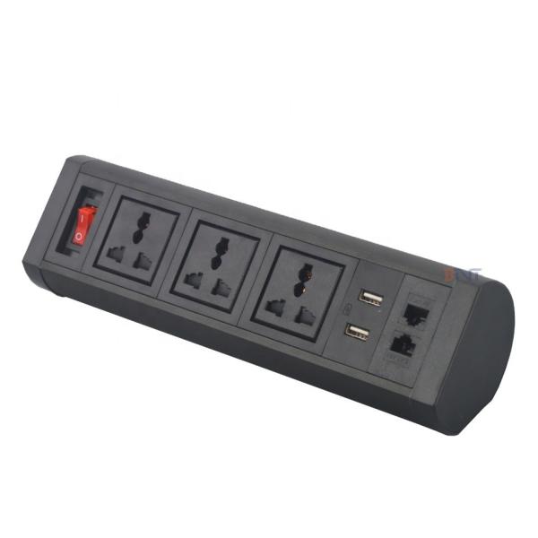 Removable clamp table edge multifunctional desk mounted socket with usb port