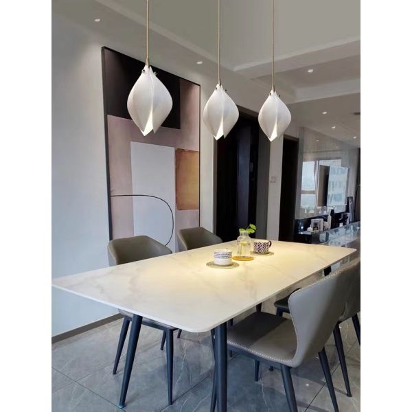 Ceramic Porcelain White Flower Decorative Chandelier Wedding Pendant Lamp For Hotel