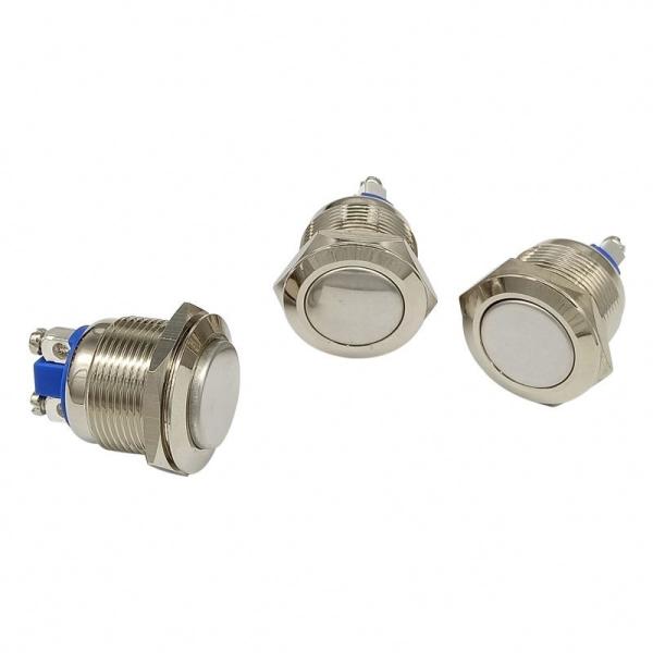 Shenzhen Wholesale Price 19Mm Waterproof 2 Pins Diagram Metal Ball Rocker Push Button Switch Round Switch