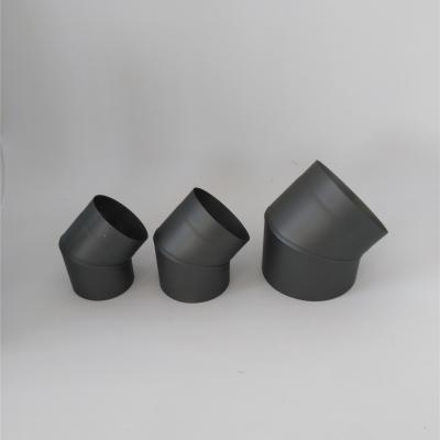 Black Powder Coating Single Wall Flue System Push Fit Socket And Spigot
