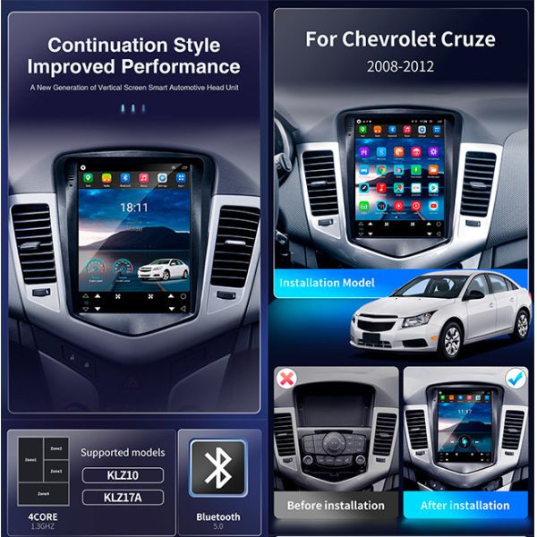 Стерео 10,1 автомобиля андроида 9,7 дюймов для Шевроле Cruze J300 2008-2012