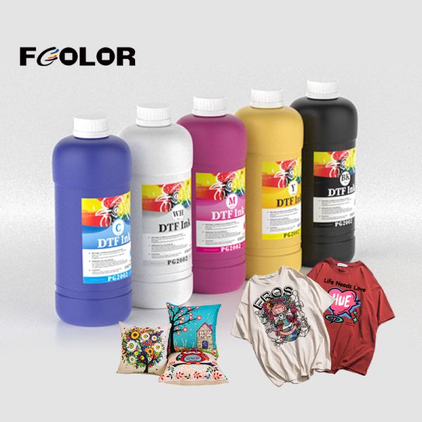 Fcolor 1000Ml Digital Transfer Printing Pigment White Ink Pet Film Printer Dtf Ink for Eposn L1800 I3200 4720 L805 Xp600 Dtf Ink