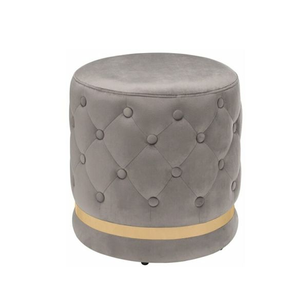 Plastic Wooden Round Ottoman Stool Seat Chair Pouf