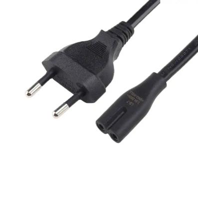 For Russia CE VDE ENEC AC Europ 2 Prong  IEC C7  Electric Power Plug 2.5A 250V 2 Pin Eu Power Cord Power Cables