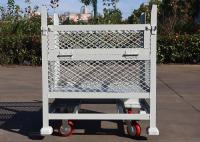 Móbil industrial Mesh Stillage Pallet Cage Trolley rígido com rodízios