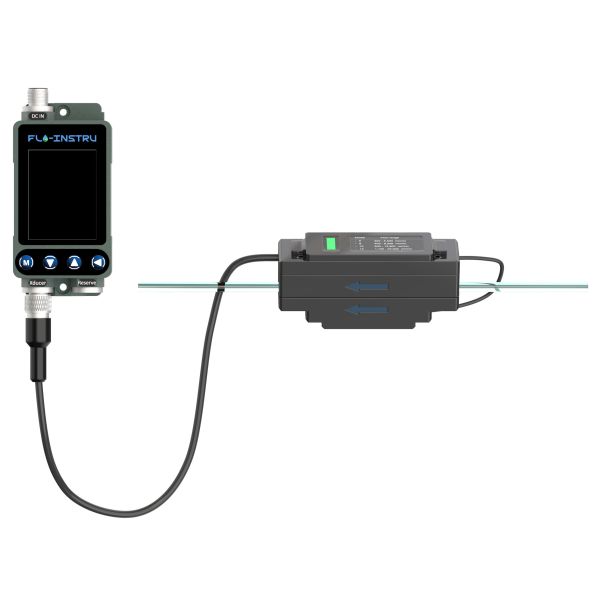 Lecture sans effort avec affichage complet du débit du signal de date et du totalizateur sur le débitmètre à ultrasons TM605C