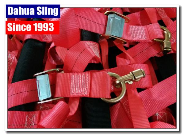 Lightweight Red Lashing Webbing Straps With Hooks 300 Foot Per Roll