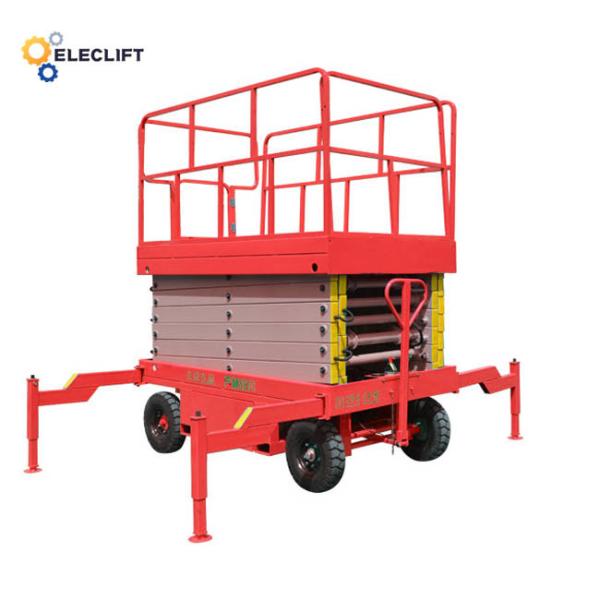 Electric Outrigger Movable Mobile Scissor Lift 6m-18m Lifting Height