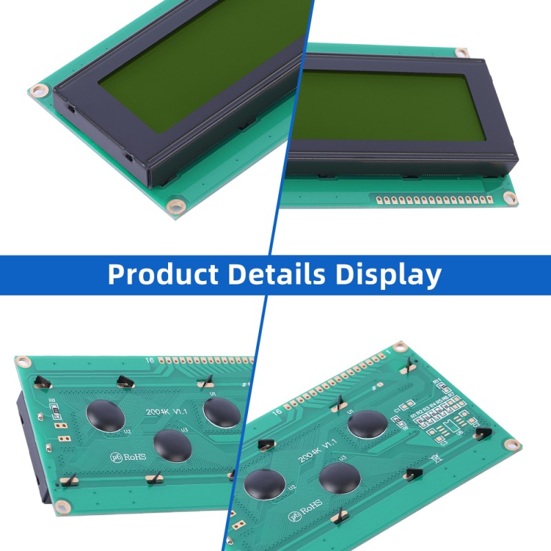 Cyrillic Yellow Green Film 2004K ST7066U Wide Angle Intelligent Electronic LCD Module