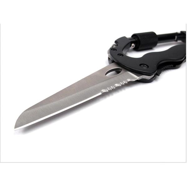 Outdoor Multifunction Folding Carabiner Knife Cutting Tool with Customization Options