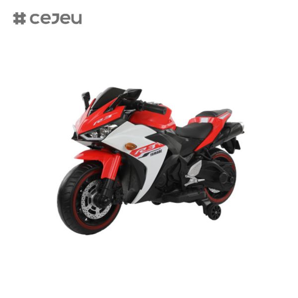 CJ-N-888 12V Ride on Motorcycle for Kids, Battery Powered 2 Wheels Motorcycle Toy with Bluetooth, Music, Light-