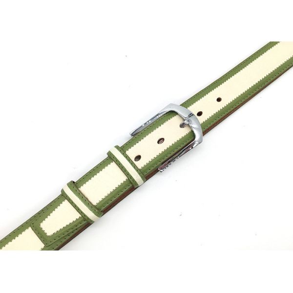 Pin Buckle Biclour Mens Casual Leather Belt For Jeans / Khaki Pants / Golf